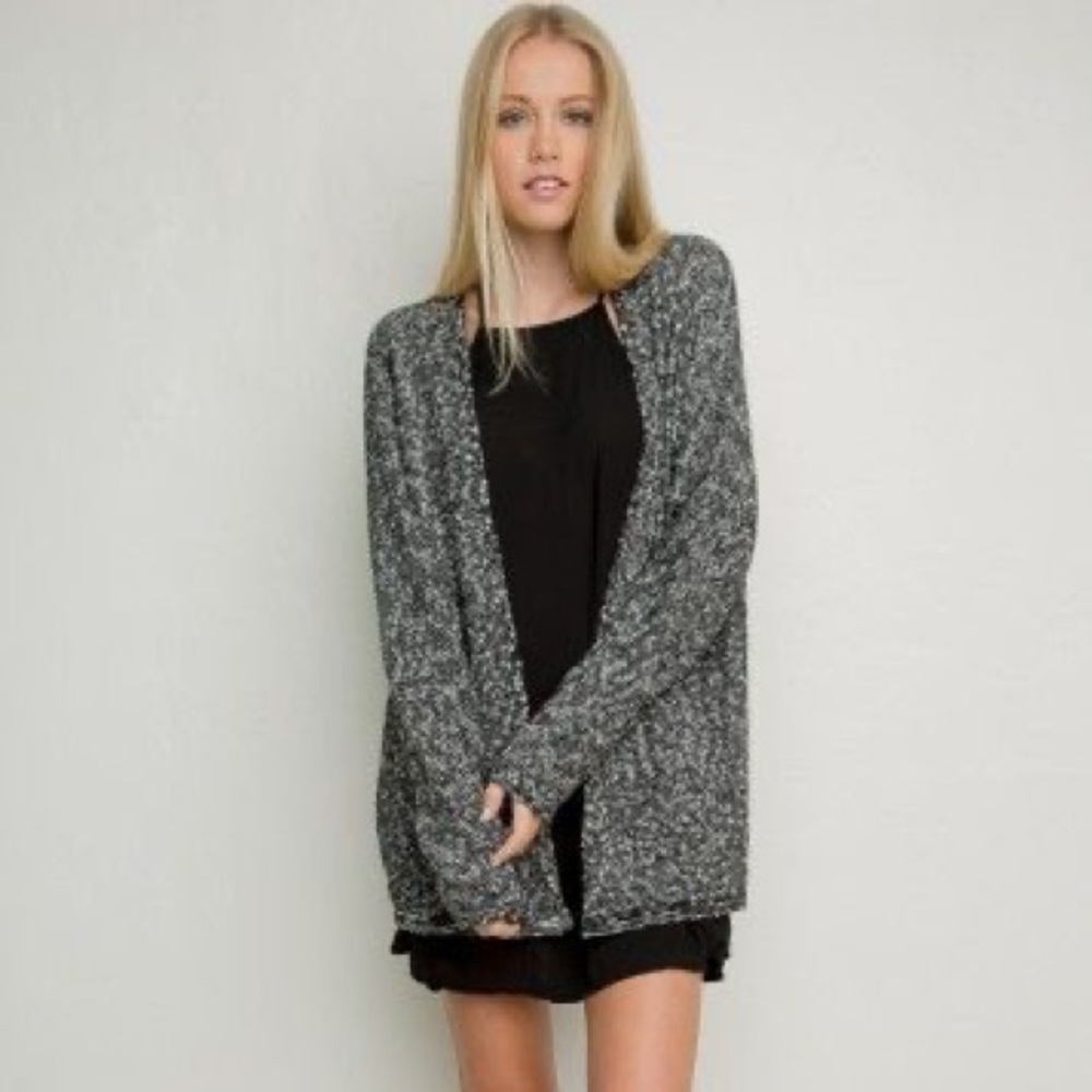Brandy Melville Salt and Pepper Cardigan